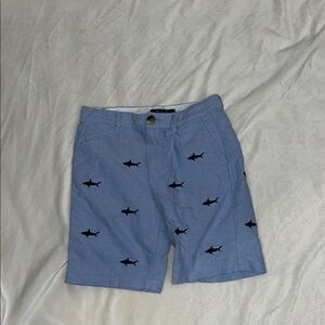 Elk Blue Shark Print Kids Formal Shorts